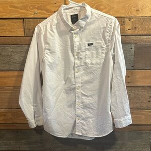 RVCA youth XL white button down long sleeve